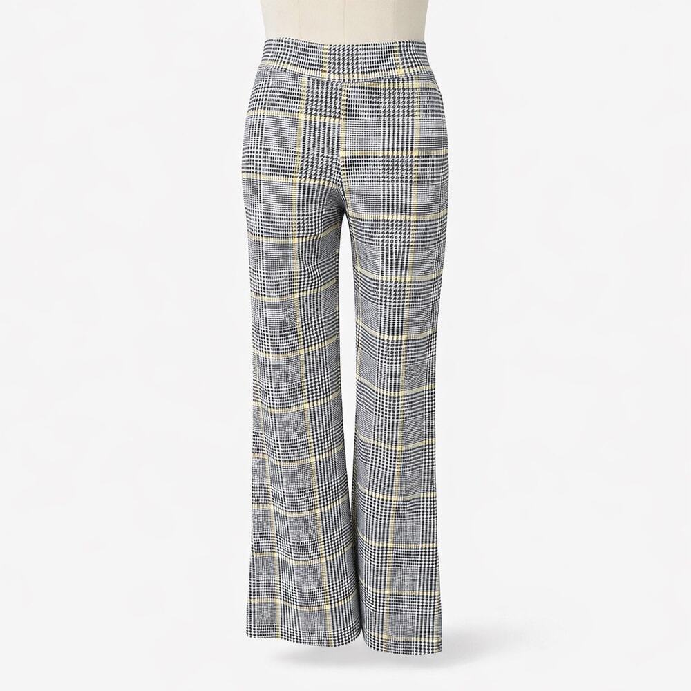 Vintage Y2K Crece Black White Plaid Houndstooth 90s Pants USA Made Small